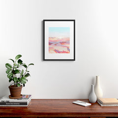 83 Oranges Blush Clouds Framed Art Print