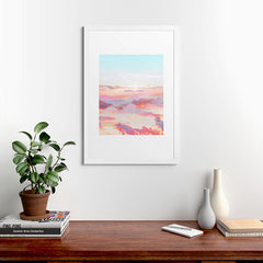 83 Oranges Blush Clouds Framed Art Print