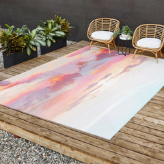 83 Oranges Blush Clouds Outdoor Rug