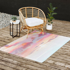 83 Oranges Blush Clouds Outdoor Rug