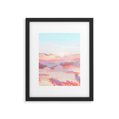 83 Oranges Blush Clouds Framed Art Print