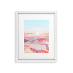 83 Oranges Blush Clouds Framed Art Print