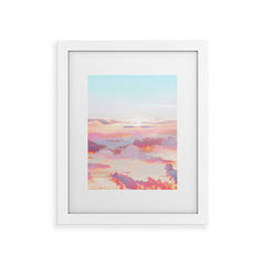 83 Oranges Blush Clouds Framed Art Print