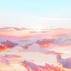 83 Oranges Blush Clouds Wall Mural