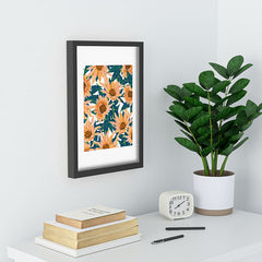 83 Oranges Blush Sunflowers Recessed Framing Rectangle