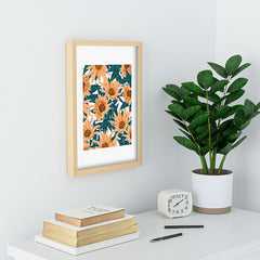 83 Oranges Blush Sunflowers Recessed Framing Rectangle