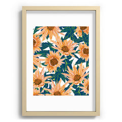 83 Oranges Blush Sunflowers Recessed Framing Rectangle