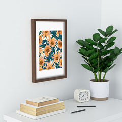 83 Oranges Blush Sunflowers Recessed Framing Rectangle