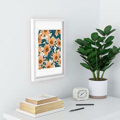 83 Oranges Blush Sunflowers Recessed Framing Rectangle