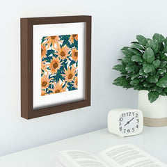 83 Oranges Blush Sunflowers Recessed Framing Rectangle