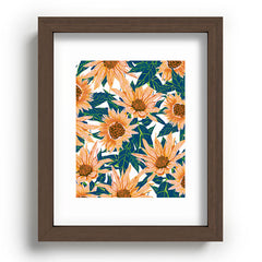 83 Oranges Blush Sunflowers Recessed Framing Rectangle