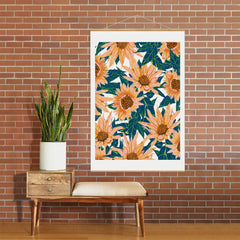 83 Oranges Blush Sunflowers Art Print