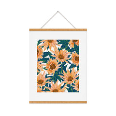 83 Oranges Blush Sunflowers Art Print