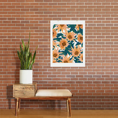 83 Oranges Blush Sunflowers Art Print