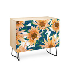 83 Oranges Blush Sunflowers Credenza