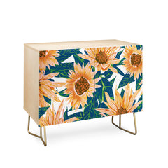 83 Oranges Blush Sunflowers Credenza