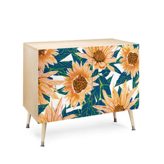83 Oranges Blush Sunflowers Credenza