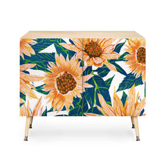 83 Oranges Blush Sunflowers Credenza