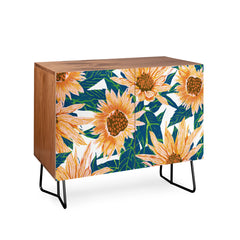 83 Oranges Blush Sunflowers Credenza
