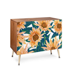 83 Oranges Blush Sunflowers Credenza