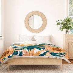83 Oranges Blush Sunflowers Duvet Cover