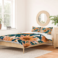 83 Oranges Blush Sunflowers Duvet Cover