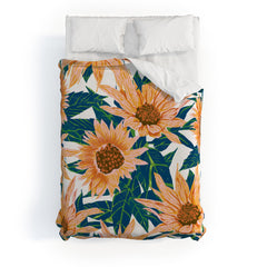 83 Oranges Blush Sunflowers Duvet Cover