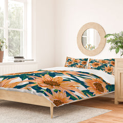 83 Oranges Blush Sunflowers Duvet Cover