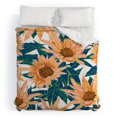 83 Oranges Blush Sunflowers Duvet Cover
