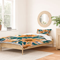 83 Oranges Blush Sunflowers Duvet Cover