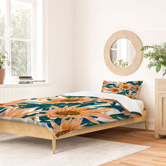 83 Oranges Blush Sunflowers Duvet Cover