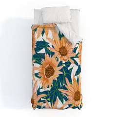 83 Oranges Blush Sunflowers Duvet Cover