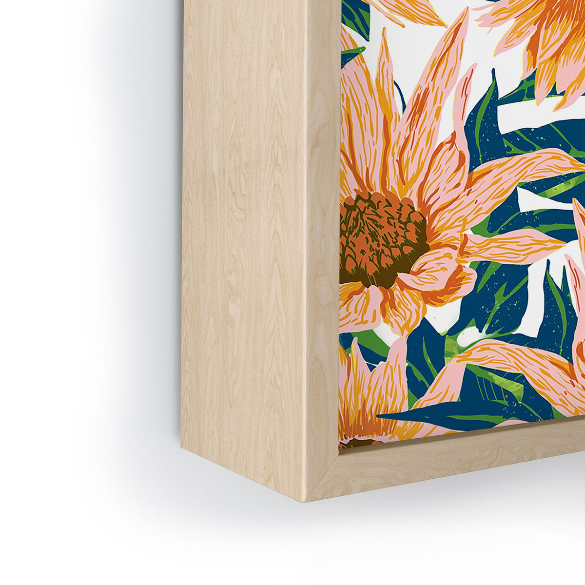83 Oranges Blush Sunflowers Framed Mini Art Print