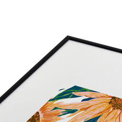 83 Oranges Blush Sunflowers Metal Framed Art Print