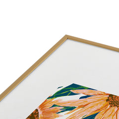 83 Oranges Blush Sunflowers Metal Framed Art Print