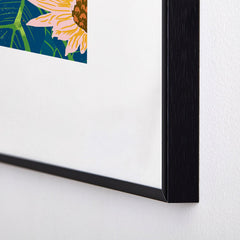83 Oranges Blush Sunflowers Metal Framed Art Print