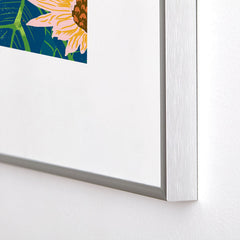 83 Oranges Blush Sunflowers Metal Framed Art Print