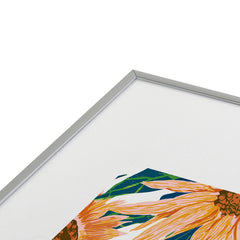 83 Oranges Blush Sunflowers Metal Framed Art Print
