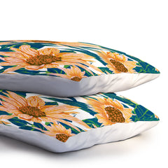 83 Oranges Blush Sunflowers Pillow Shams