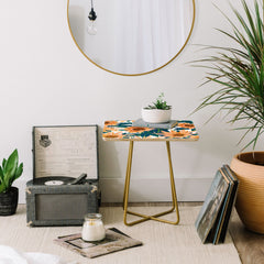 83 Oranges Blush Sunflowers Side Table