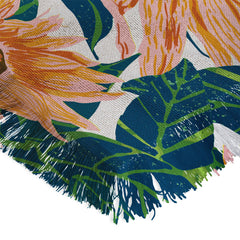 83 Oranges Blush Sunflowers Throw Blanket