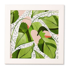 83 Oranges Blushing Leaves Framed Wall Art