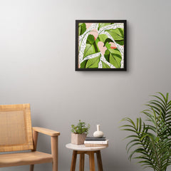 83 Oranges Blushing Leaves Framed Wall Art