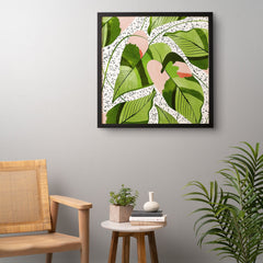 83 Oranges Blushing Leaves Framed Wall Art