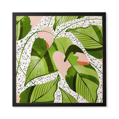 83 Oranges Blushing Leaves Framed Wall Art