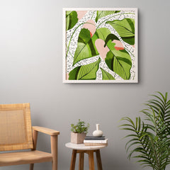 83 Oranges Blushing Leaves Framed Wall Art