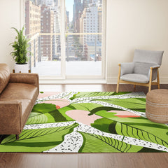 83 Oranges Blushing Leaves Area Rug