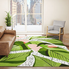 83 Oranges Blushing Leaves Area Rug