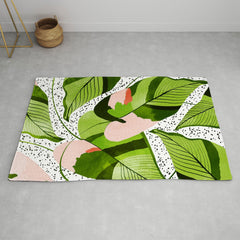 83 Oranges Blushing Leaves Area Rug