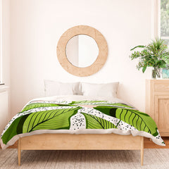 83 Oranges Blushing Leaves Duvet Cover